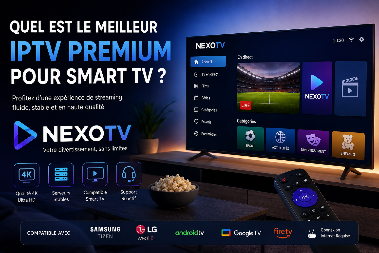 Quel est le meilleur IPTV Premium pour Smart TV ?