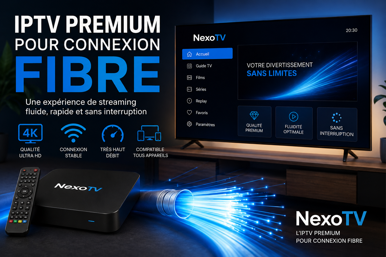 IPTV Premium connexion fibre
