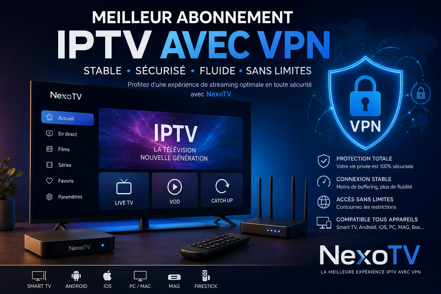 Meilleur abonnement IPTV avec VPN : Guide complet 2026